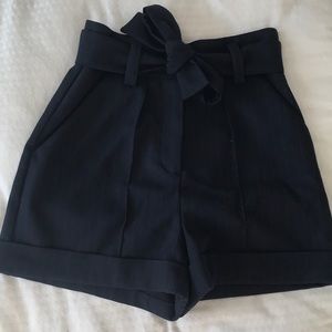 Maje Pin Stripe High Waisted Shorts